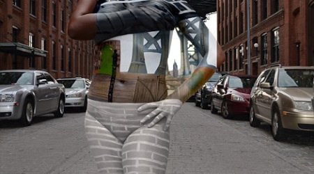 Artist makes her models disappear into the city’s surroundings - PHOTO