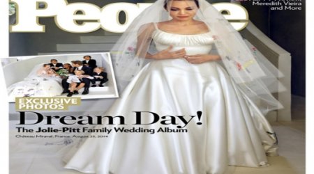 Jolie's wedding dress revealed on the cover of People Magazine