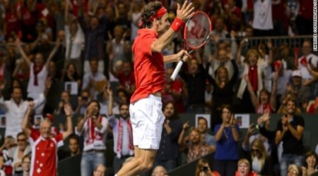 Roger Federer takes Switzerland into the Davis Cup final