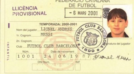 Barcelona remember Lionel Messi's arrival by tweeting passport photo