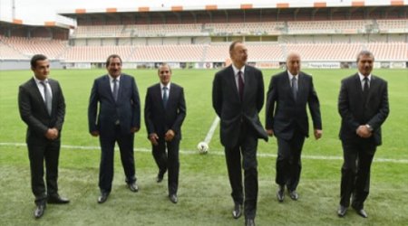 Prezident Masazır stadionunda - FOTOLAR