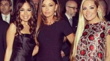 Mehriban Əliyeva və qızları Bakı Kristal Zalında