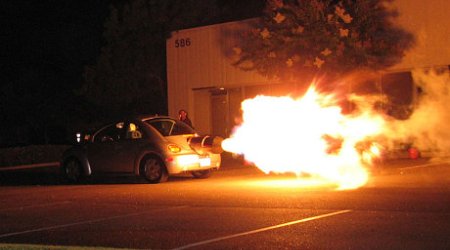 Jet-powered VW Beetle that goes like a rocket - PHOTO