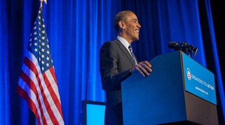 Obamanı veclərinə almadılar - nitq yarımçıq qaldı