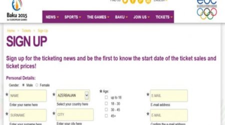 Baku 2015 European Games opens ticketing sign-up page