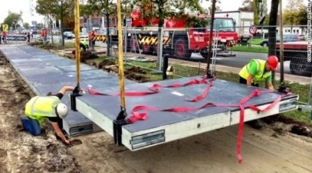 Solar road opens in the Netherlands
