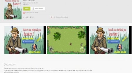 Google allows users to download game featuring hunters shooting naked homosexuals