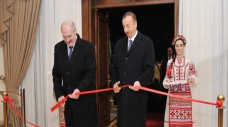 Aliyev, Lukashenko attend opening of new Belarusian embassy building in Baku