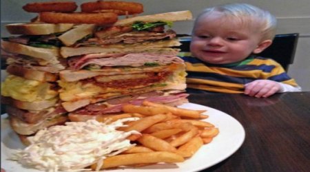 Slim gym fan demolishes 8,000-calorie ‘Gigantwich’ in just 36 minutes