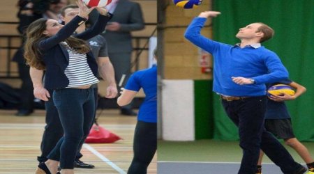 Prince William has none of Kate's volleyball skills