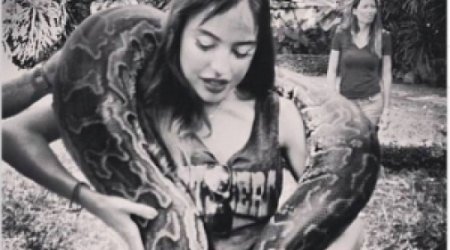 Leyla Aliyeva posts picture with a snake - PHOTO