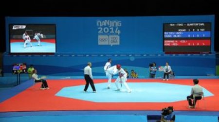 Azerbaijani taekwondo fighter into semi-final of Nanjing Olympicsc