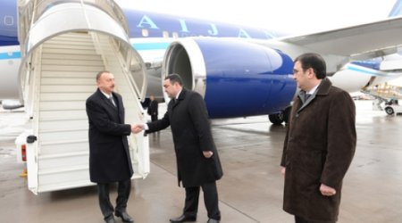 President Aliyev off to Switzerland for World Economic Forum