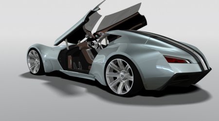 Bugatti Veyron in the Black-Rock-Salt Desert Nevada - PHOTO