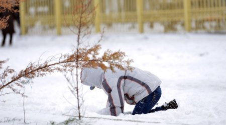Winter snow - happy time for kids - PHOTO