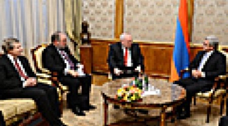 Armenian president meets Karabakh mediators in Yerevan