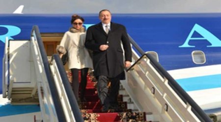 Azeri president, first lady arrive in Sochi for Olympics
