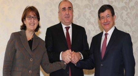 Trilateral meeting of Azeri, Turkish, Georgian FMs