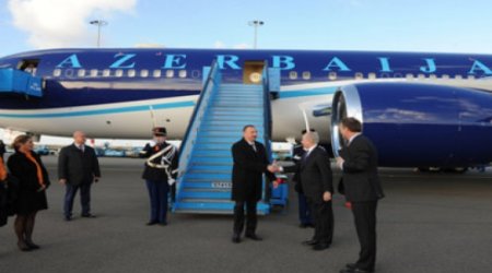 Azerbaijan`s President arrives in Netherlands for working visit