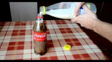 Coke mixed with Milk Experiment - PHOTO+VIDEO