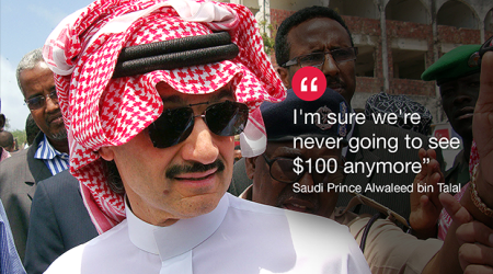 Saudi Prince: Oil will never return to $100