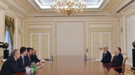 İlham Əliyev türkiyəli naziri qəbul etdi