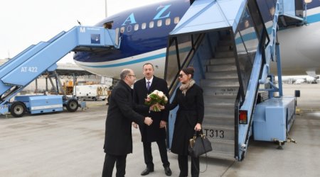 İlham Əliyevin Almaniyaya işgüzar səfəri başlayıb -Fotolar