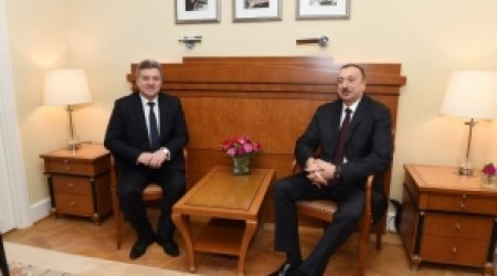 Azərbaycan və Makedoniya prezidentlərinin görüşü oldu