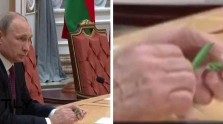 Poroşenkoyla görüşdə Putin qələmi qırdı