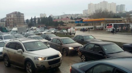 Bakıda dəhşətli tıxac