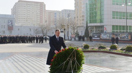 Azerbaijani president attends ceremony commemorating Khojaly tragedy victims