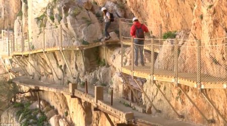 Spain to reopen perilous gorge walkway 328ft above gushing river