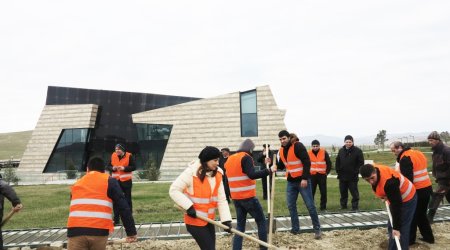 “Azərkosmos” ASC-nin Əsas Yerüstü Peyk İdarəetmə Mərkəzinin ərazisində ağacəkmə aksiyası