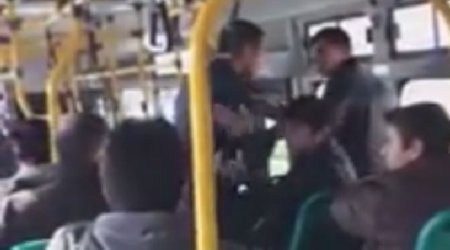 Конфликт между гражданами в общественном транспорте в Баку