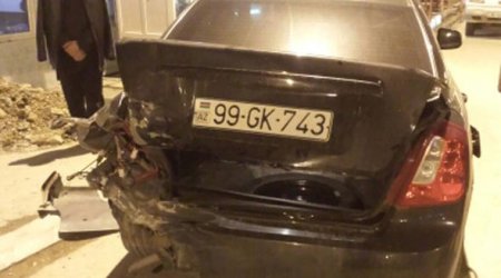 B Баку цепная авария: Есть жертвы
