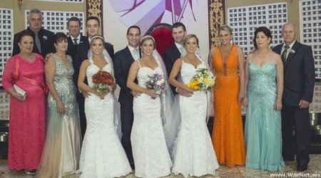 Свадьба сестер-тройняшек