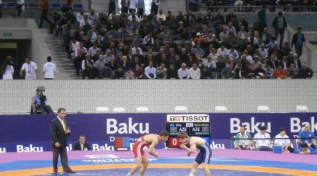 Azerbaijan earn five freestyle golds to conclude Baku 2015 wrestling test event