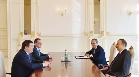 İlham Əliyev Moskva Dövlət Tibb Universitetinin rektorunu qəbul etdi