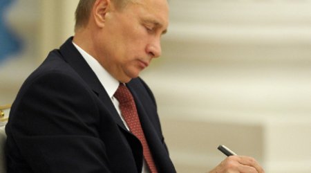 Vladimir Putin Azərbaycan prezidentinə təbrik məktubu göndərdi