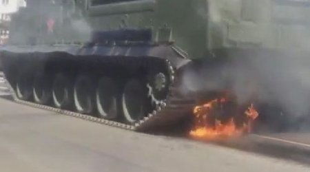 Пожар на параде в Чите