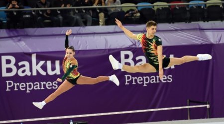 Romania face intense challenge in Aerobic Gymnastics