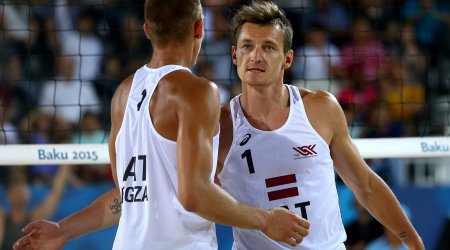 Plavins and Regza win Beach Volleyball gold at Baku 2015