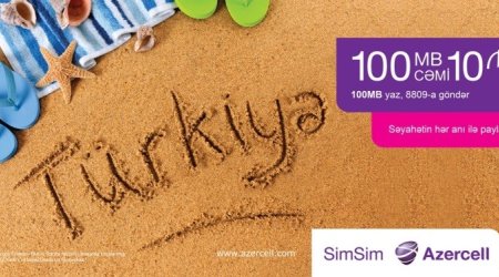 Ad: Azercell offers favorable mobile internet for SimSim subscribers in roaming