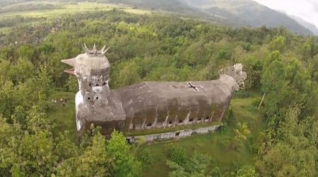 Mysterious abandoned 'Chicken Church' built in the Indonesian jungle