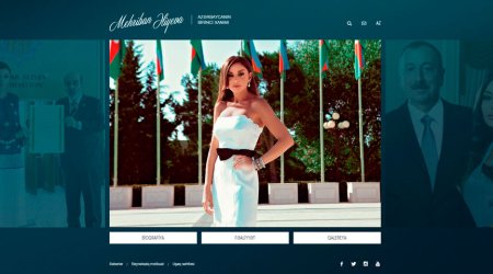Mehriban Əliyevanın rəsmi saytı yeni dizaynda - FOTOLAR