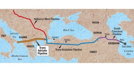The western flow of Caspian natural gas