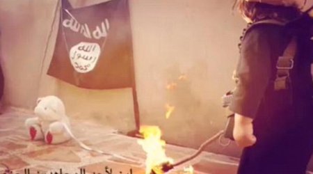 Sick training of a young jihadi