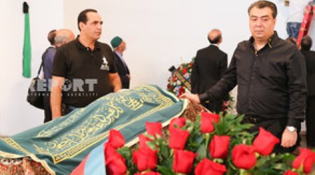 Xalq artisti Habil Əliyevlə vida mərasimi keçirilir - Fotolar