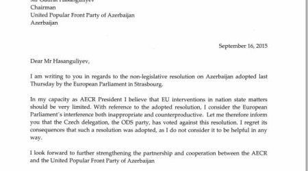 “Avropa Parlamentinin qətnaməsini yersiz və səmərəsiz hesab edirəm”