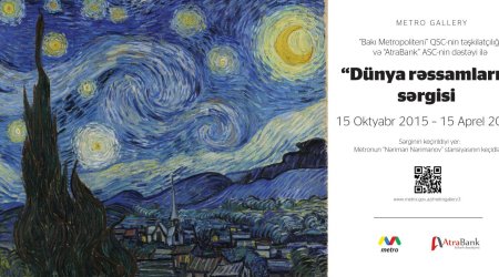 Dünya rəssamlarının əsərləri Bakı metrosunda  - FOTO